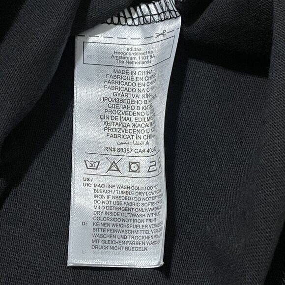 NEW adidas Racing Shirt Mens Medium Black Jeremy Scott NASCAR Rally Heavyweight - Picture 10 of 10